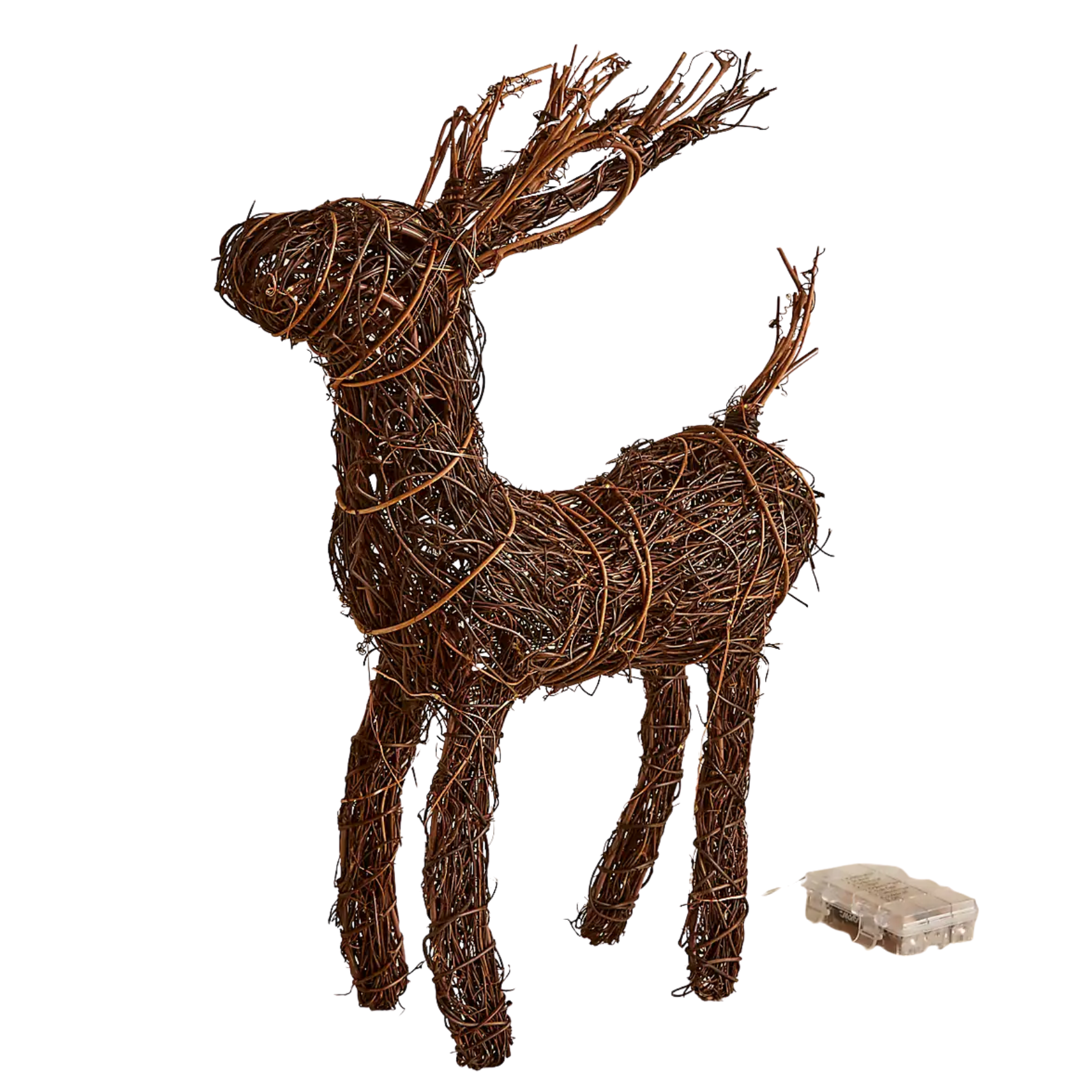 brown rattan reindeer