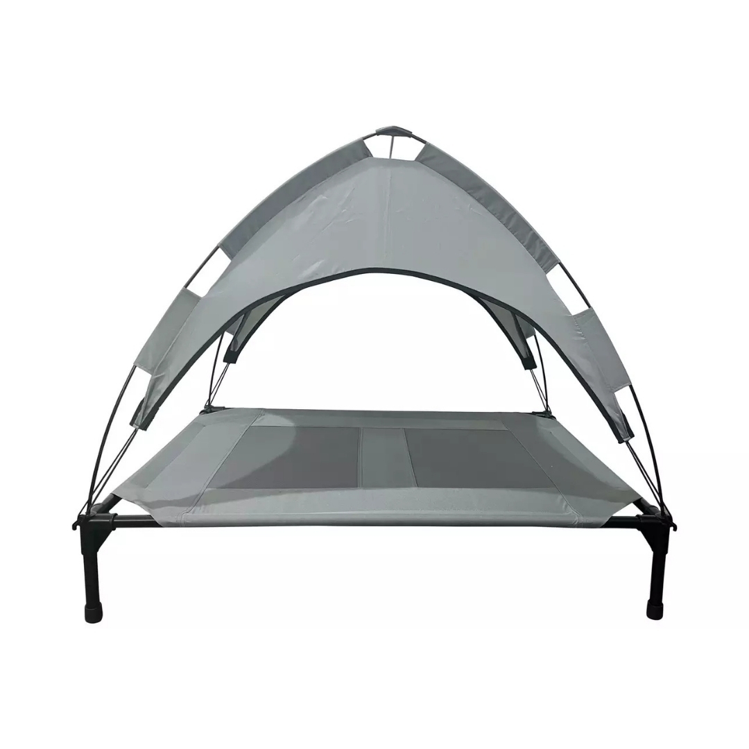 Raised Pet Bed pictured from Argos in grey for hot weather pictured on a white background