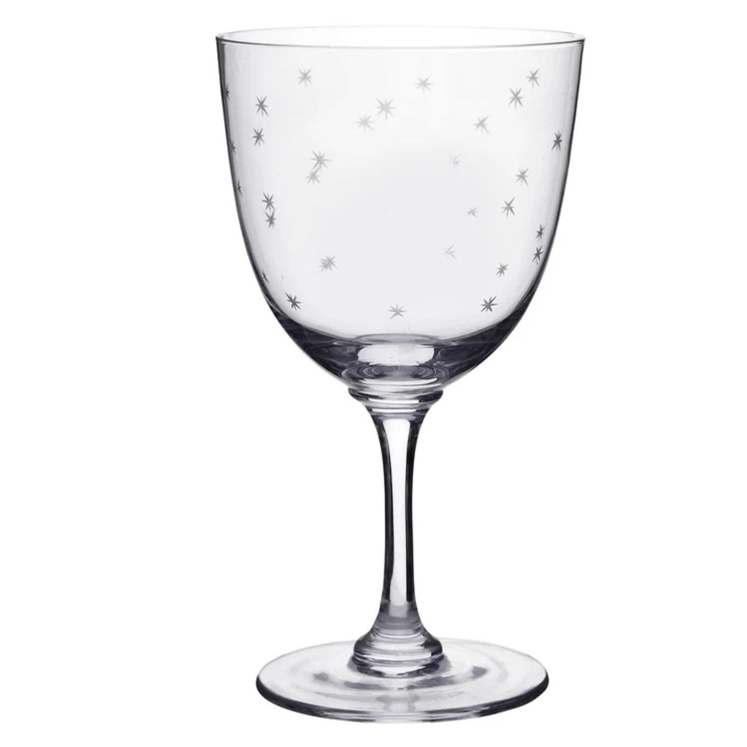 wine glass with stars