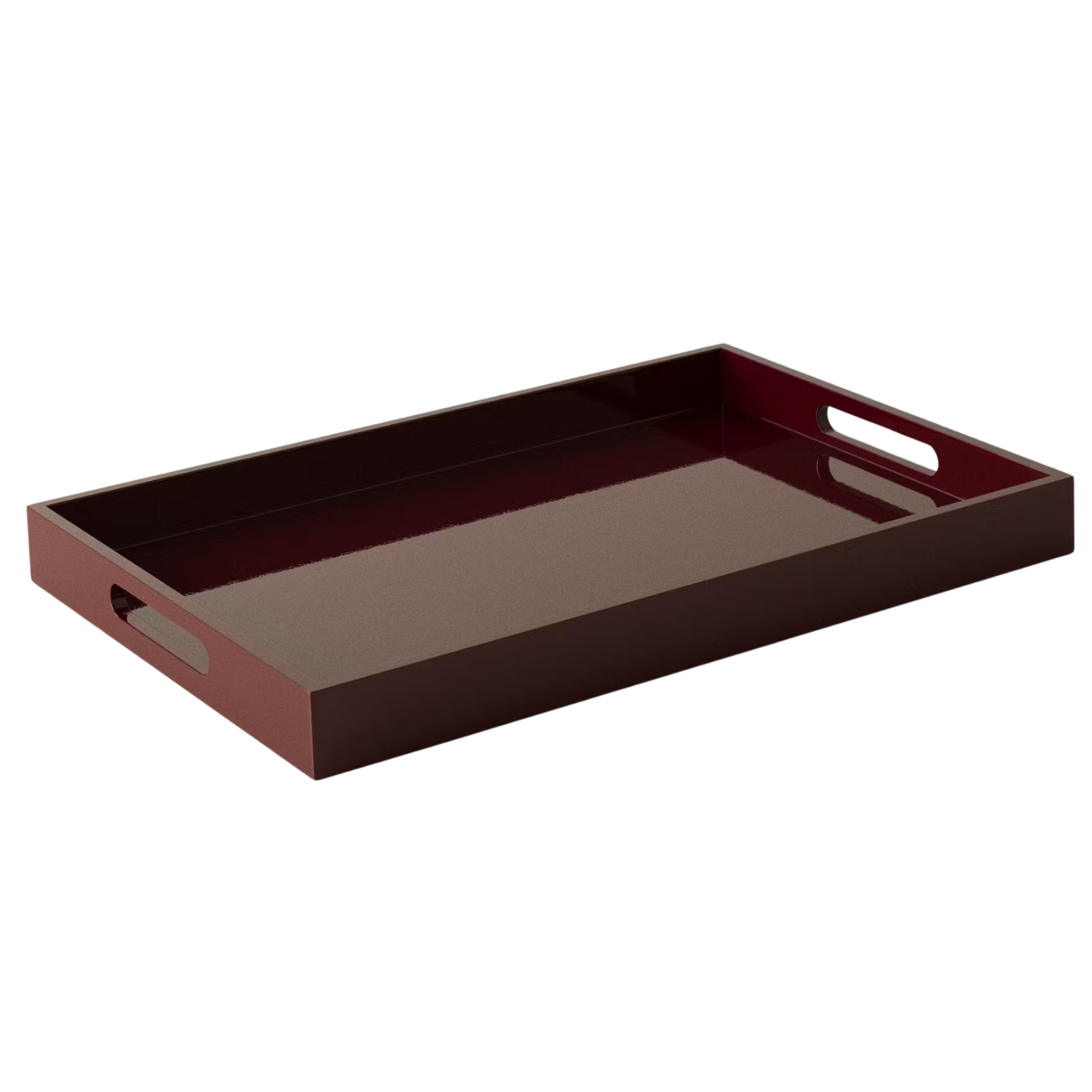 DARK RED LACQUER TRAY