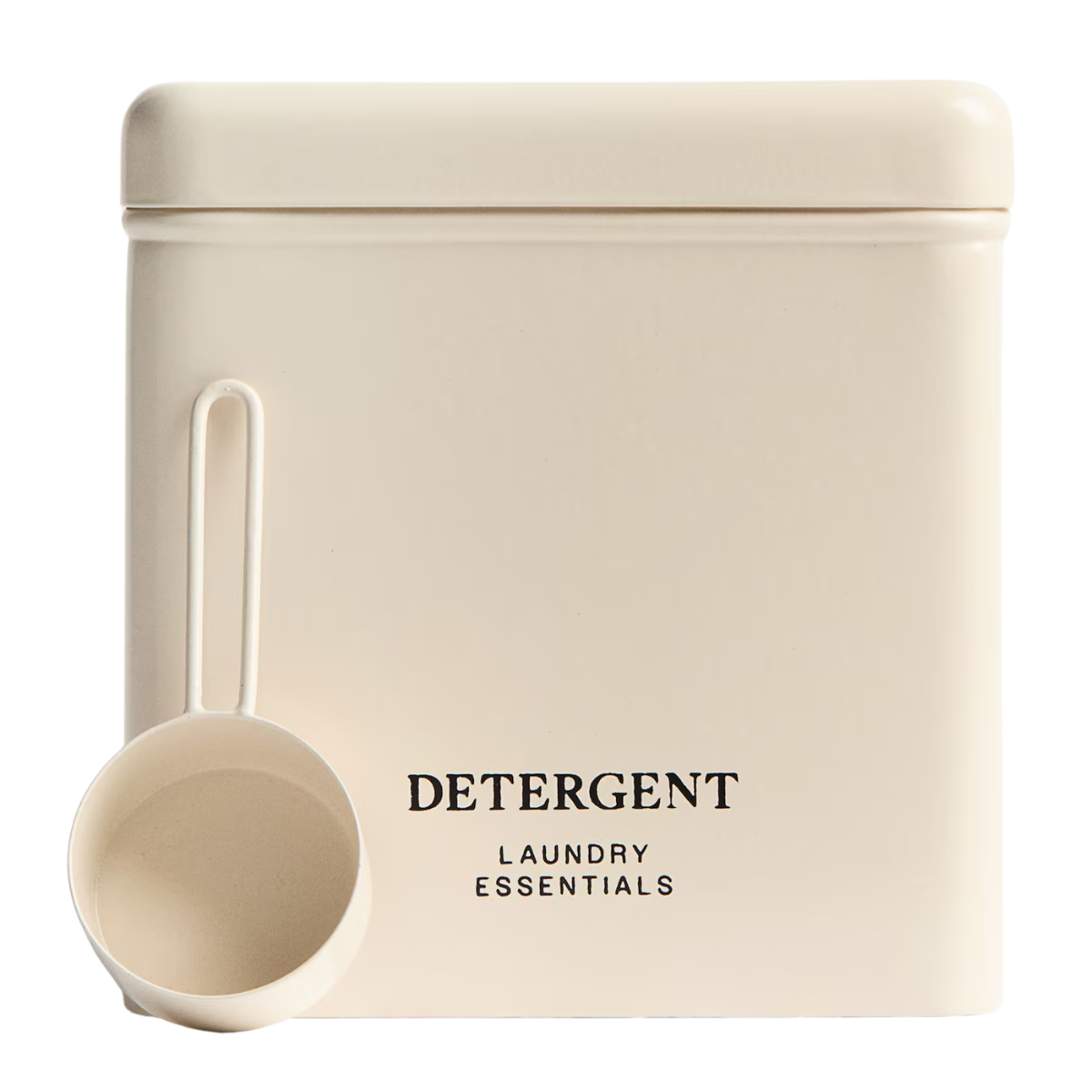 CREAM LAUNDRY DETERGENT CANISTER WITH SCOOP