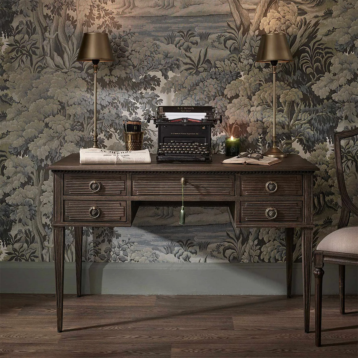 french bedroom wooden writing desk