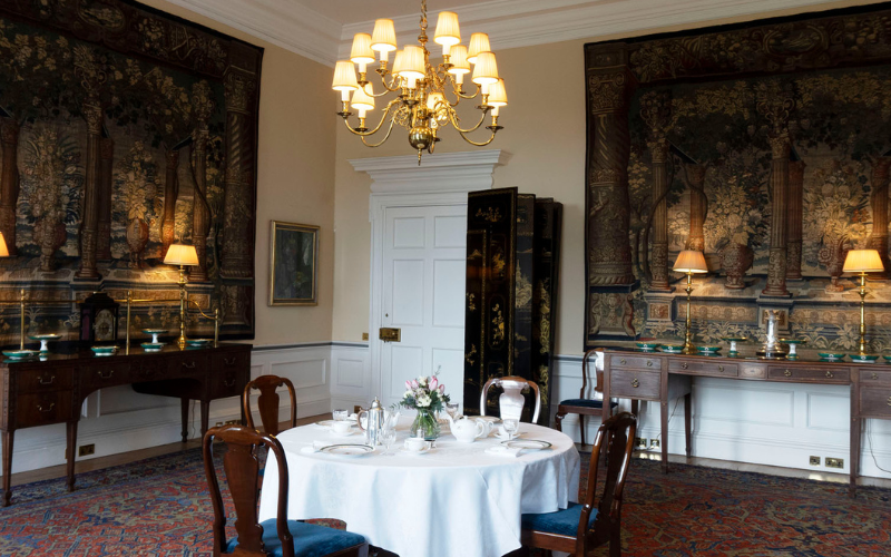 The Royal Breakfast Room, where the late Queen and Prince Philip would dine privately when in residence