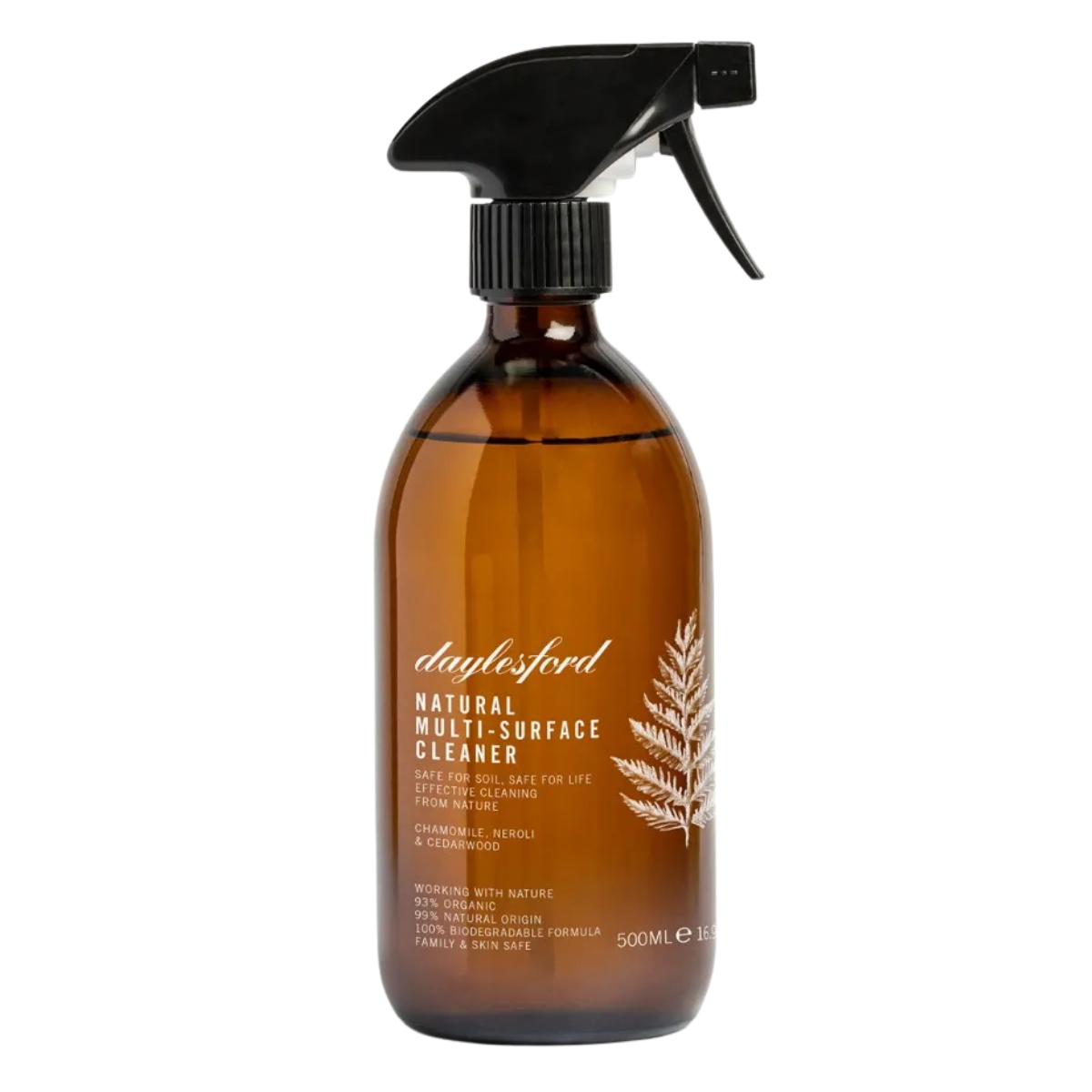 a brown bottle of daylesford multi surface cleaner