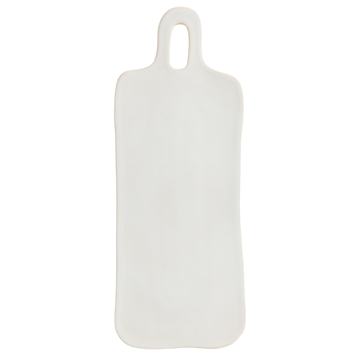 Large white rectangle Stoneware Serving Board with handle