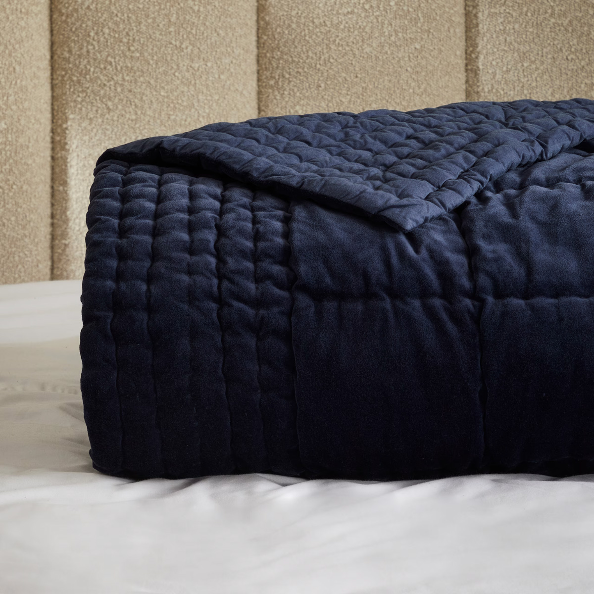 DARK NAVY BED SPREAD FROM M&S