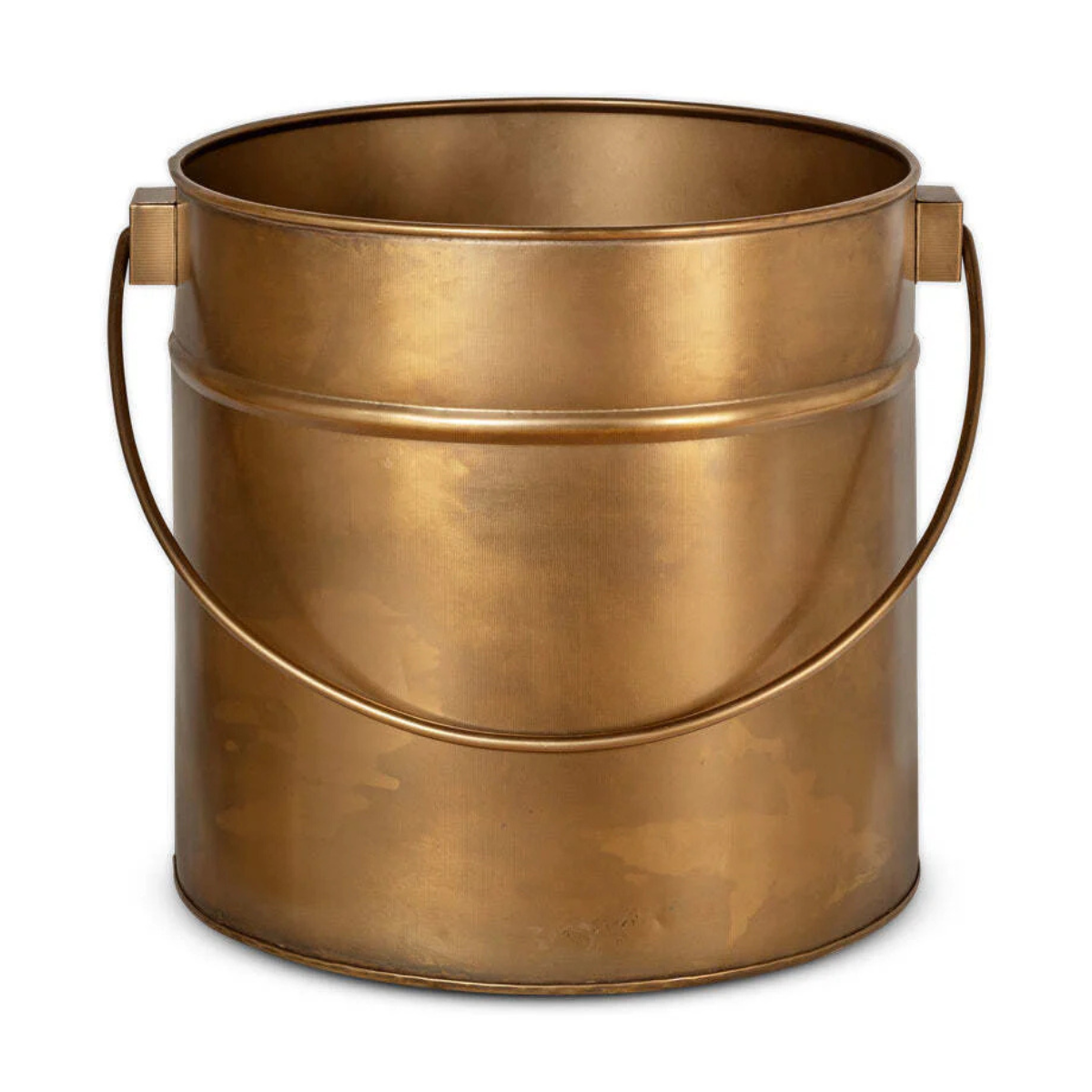 a brass fire bucket
