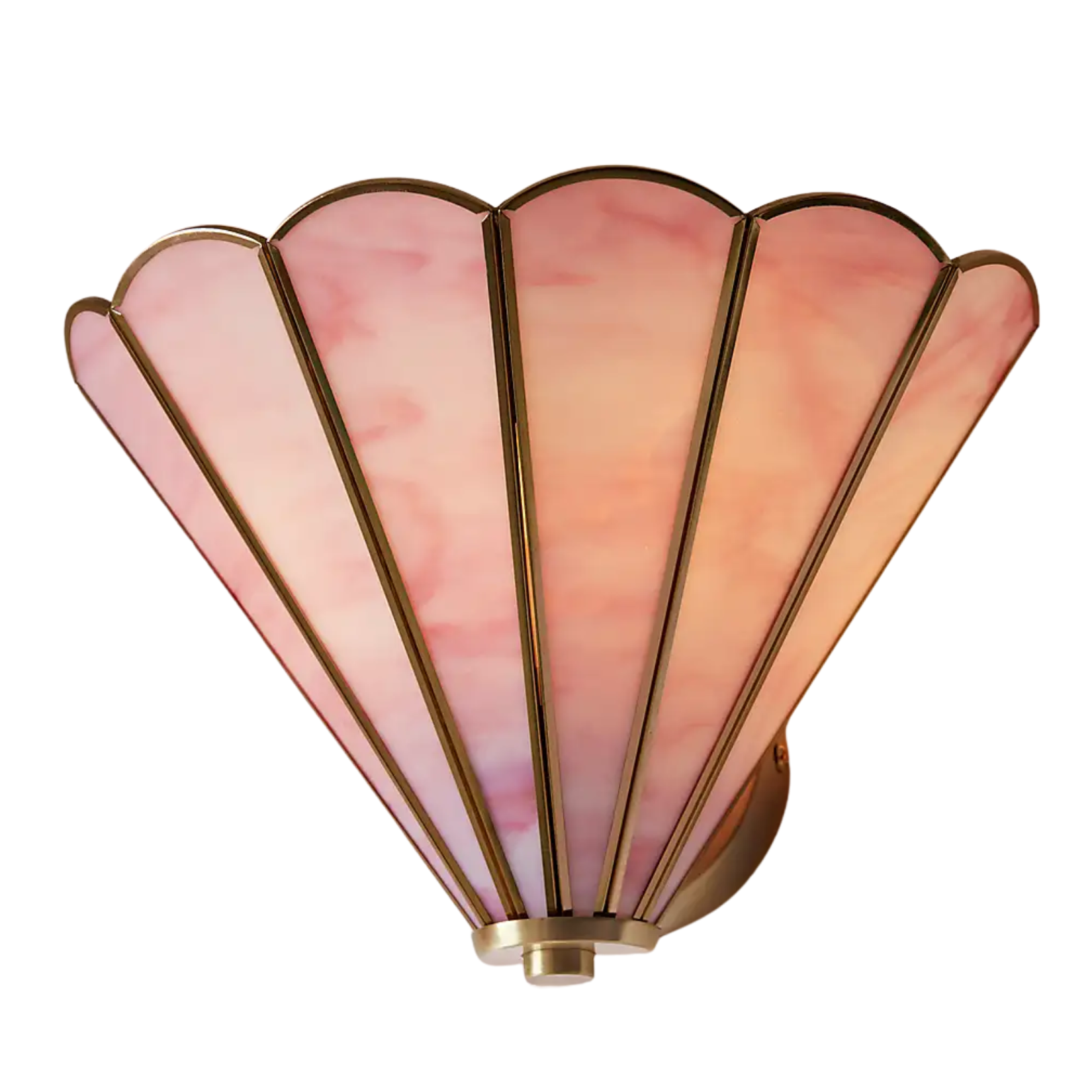 pink shell wall sconce