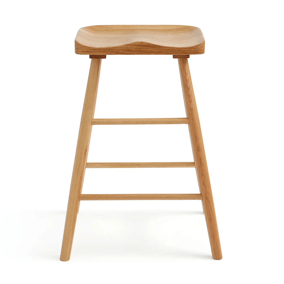 wooden backless stool