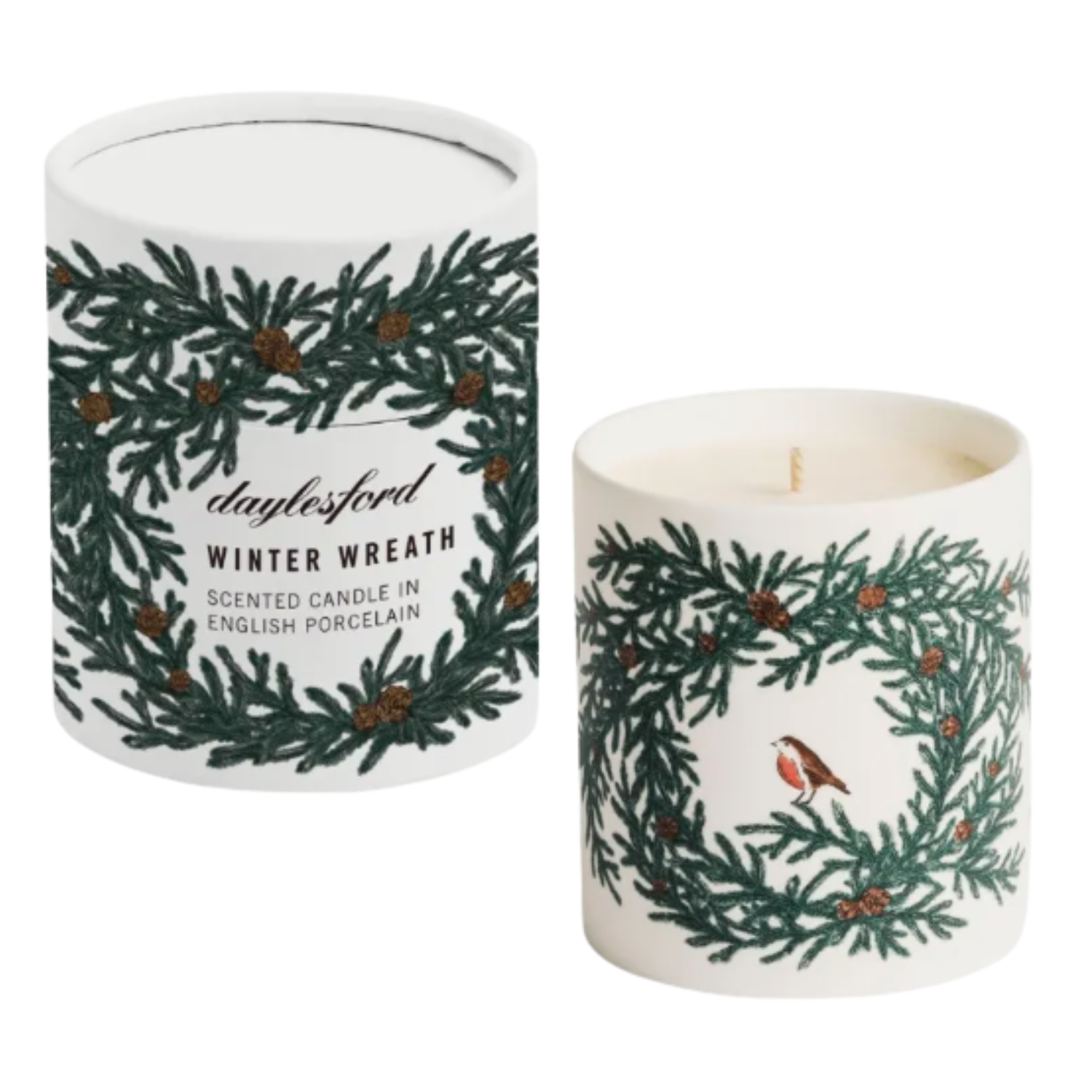 daylesford wreath candle