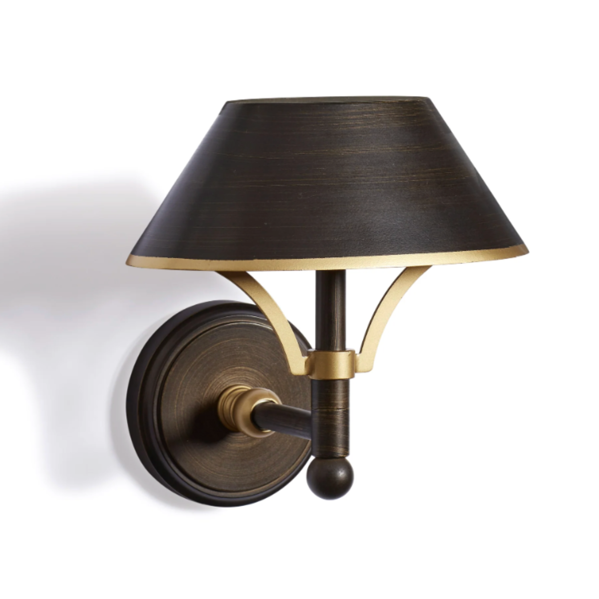 black and gold wireless wall lamp
