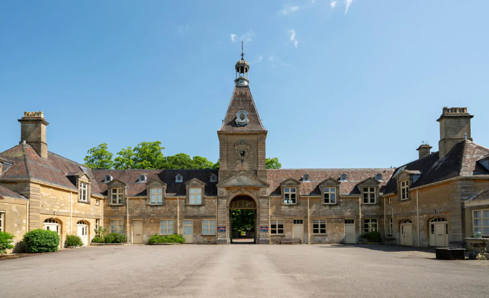 Rendcomb Park pictured former private school mews in Gloucestershire outbuildings in the cotswolds