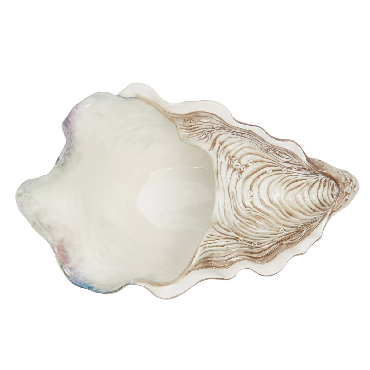 a champagne bucket in the shape of an oyster