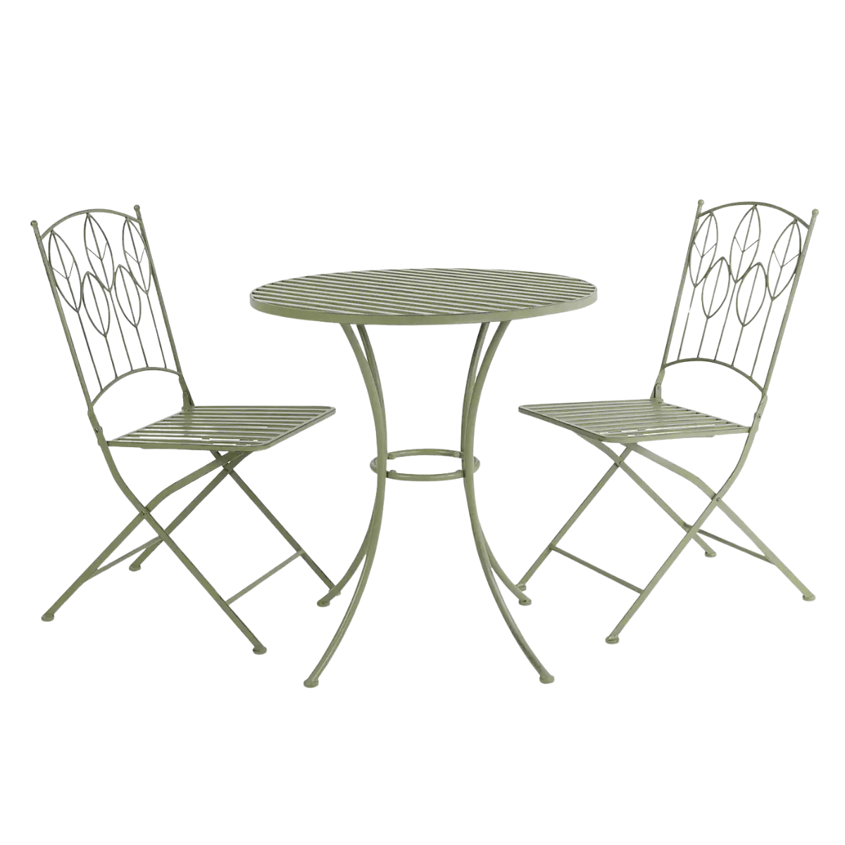 This metal bistro set, with its delicate rustic leaf motif, is a charming way to introduce a focal point without crowding the space. Its aged finish feels wonderfully established, lending a sense of antique character to a new garden building.