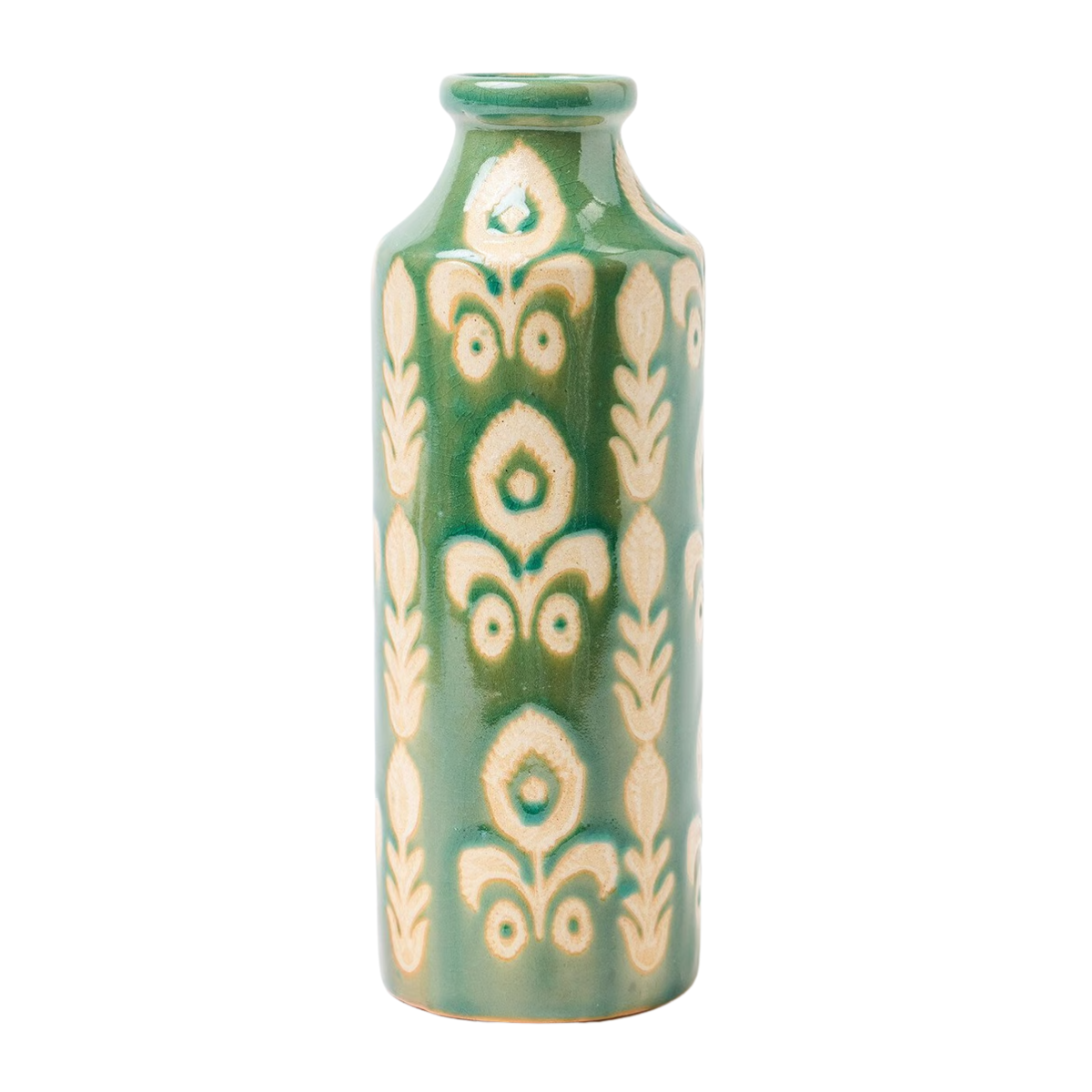 Oliver Bonas Lola Green Ceramic Tall Vase