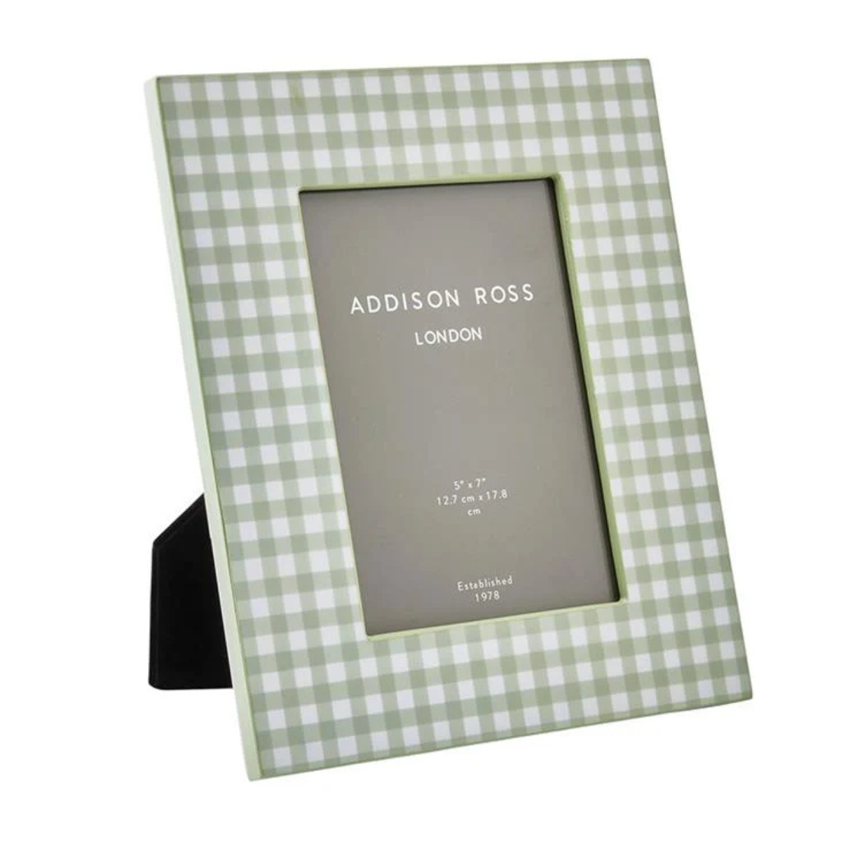 Sage Gingham Lacquer Photo Frame