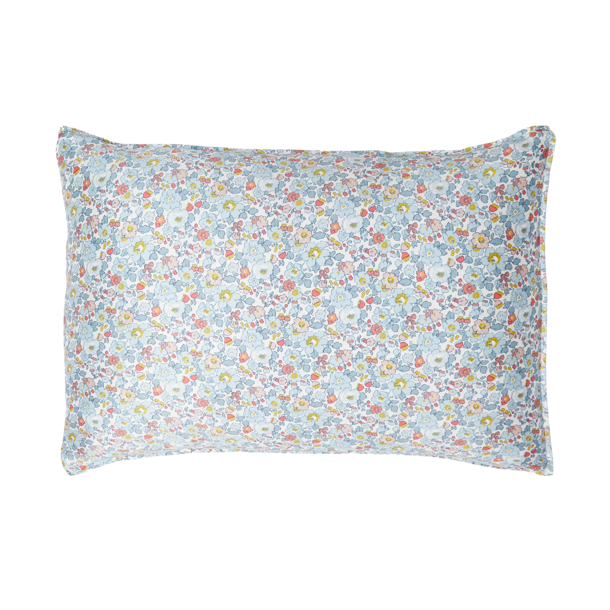 muti coloured ditsy floral silk pillowcase