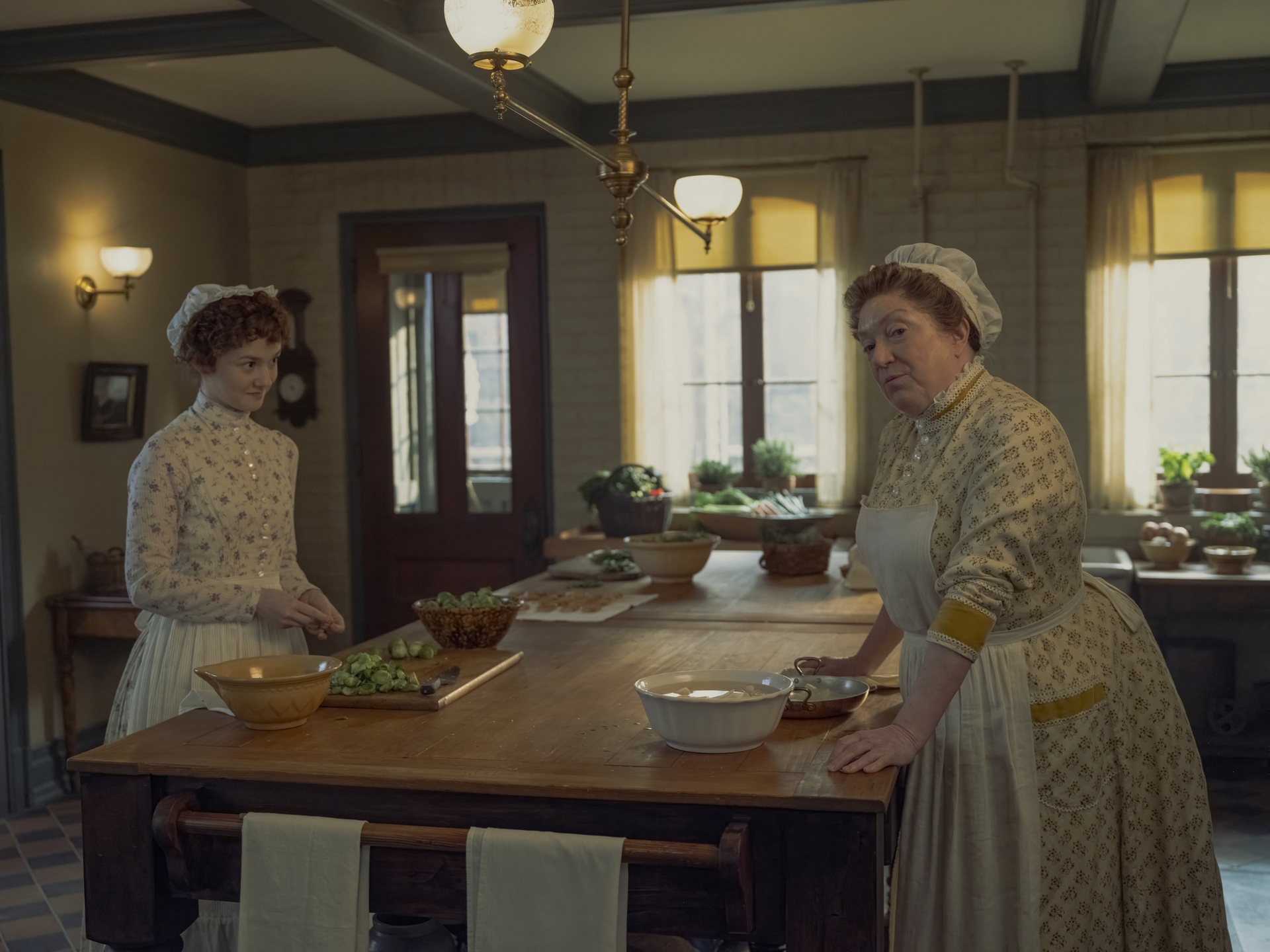 kitchen scene from the gilded age