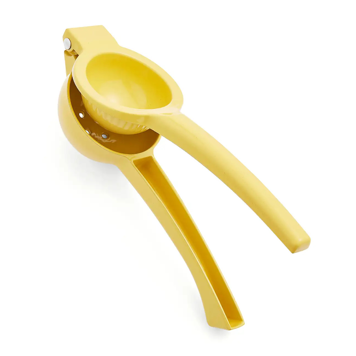 bright yellow hand held lemon squeezer