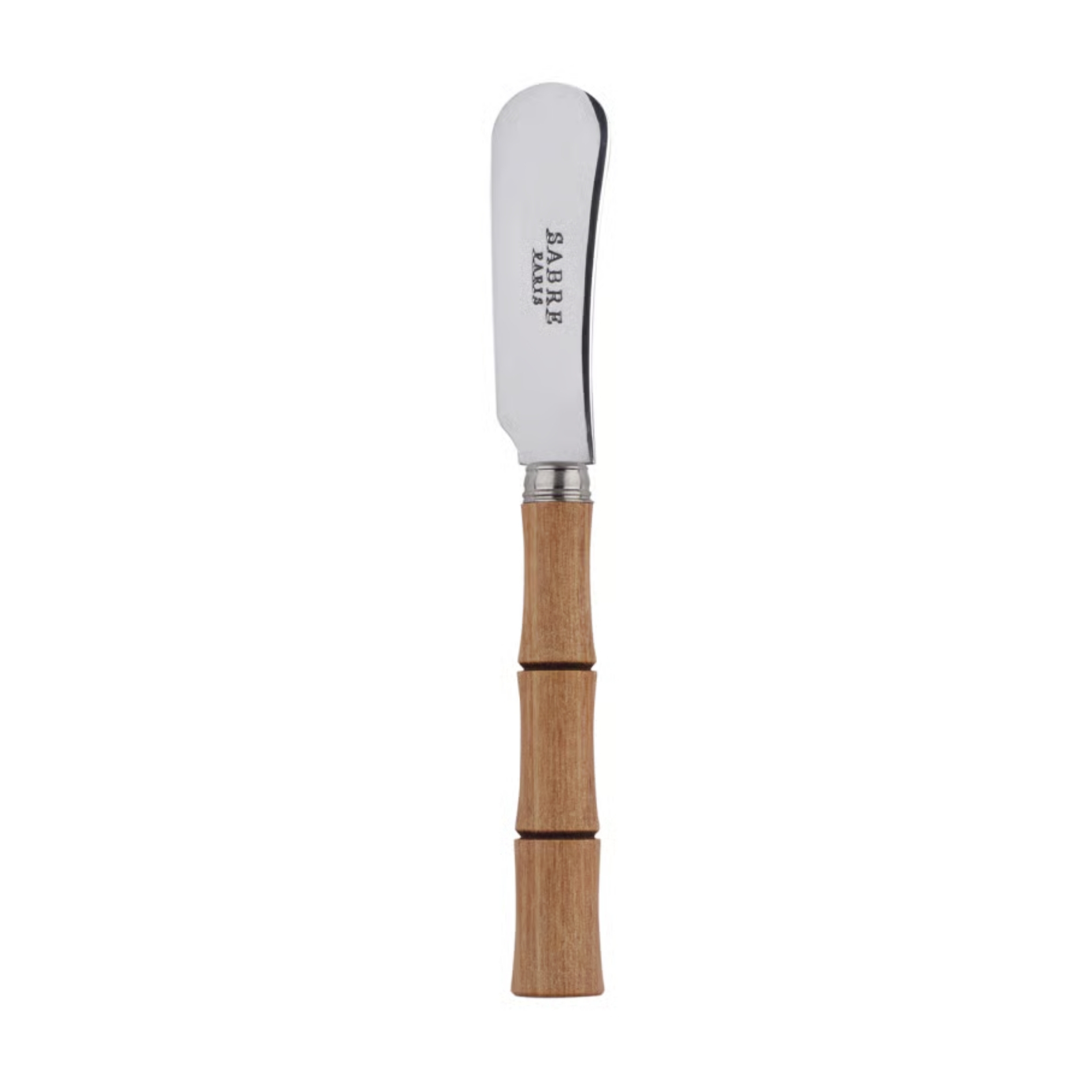 sabre Bamboo butter knife pictured on a white background