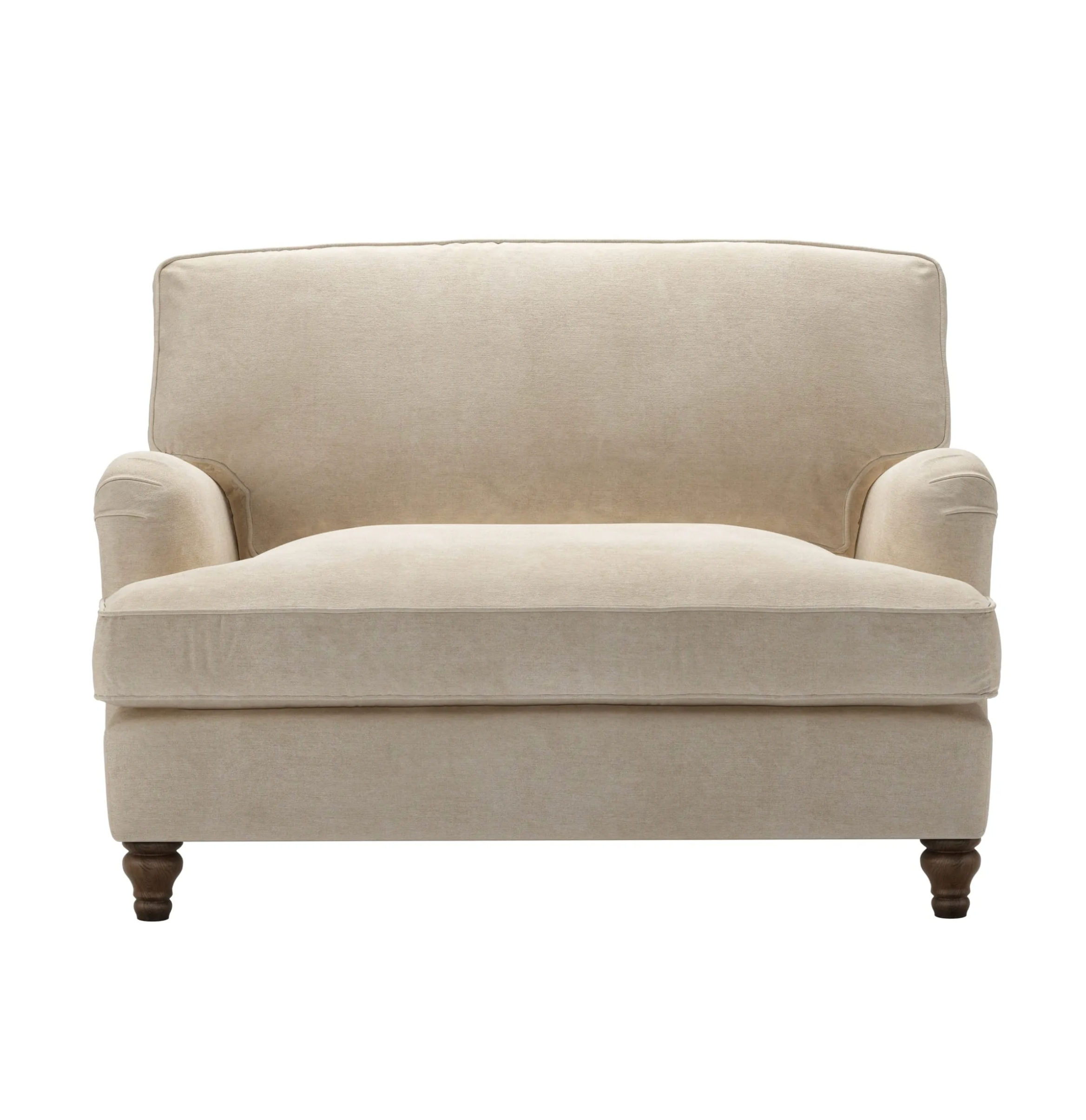 Bluebell Loveseat Sofa Bed in Souffle pictured on a white background