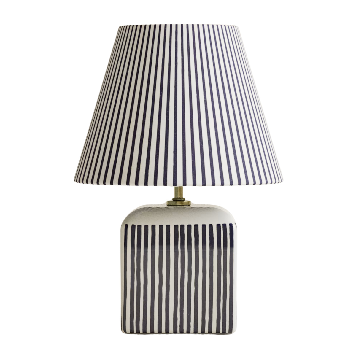 Ceramic Striped Rechargeable Table Lamp