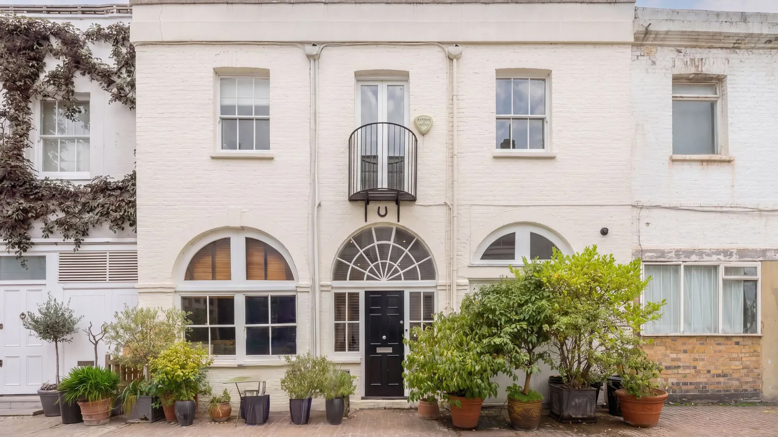 the exterior of Madonna's former London mews home