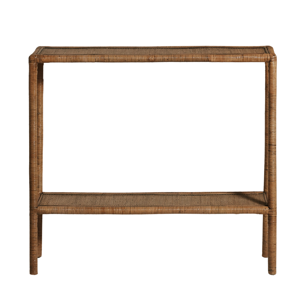 rattan console table