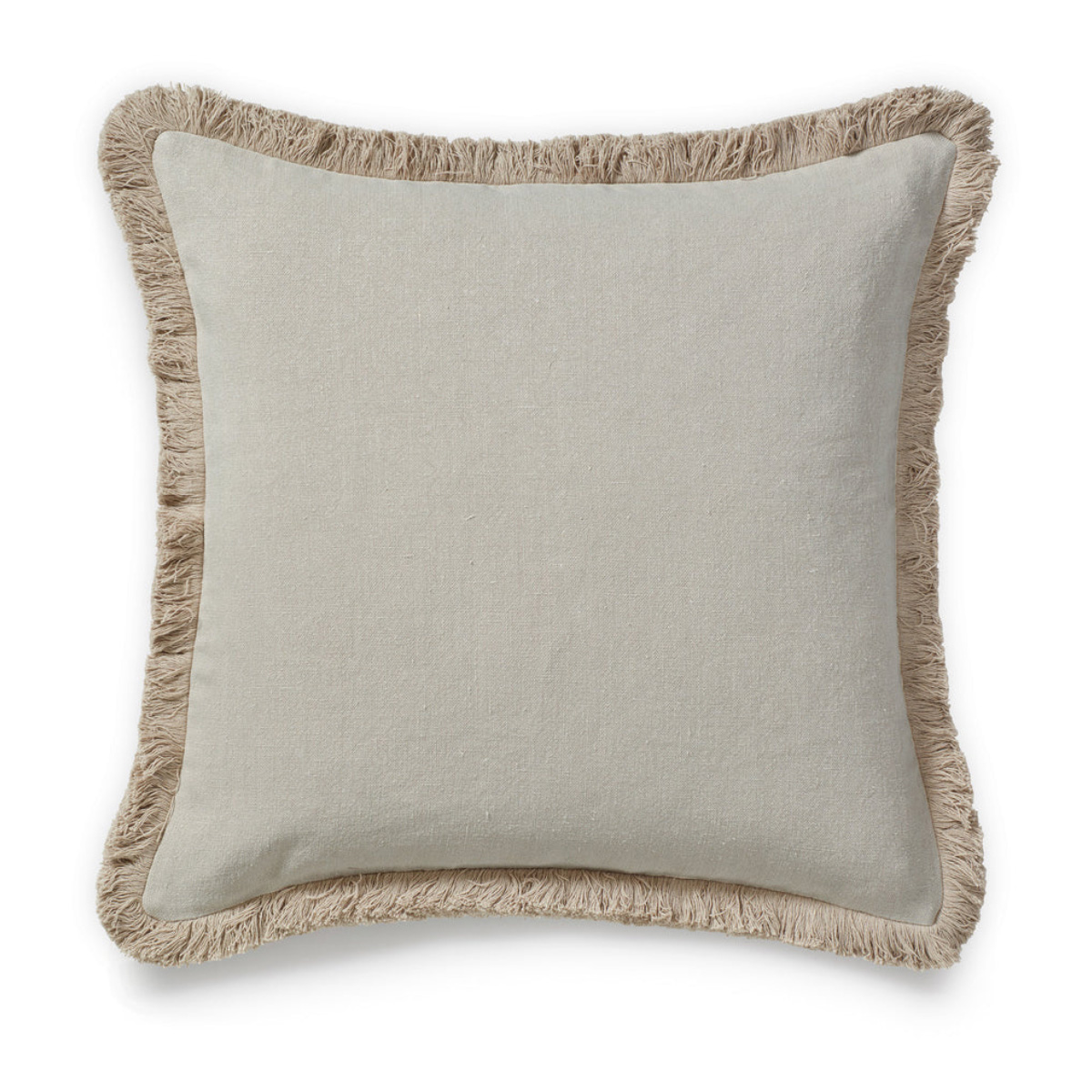 linen fringed cushion