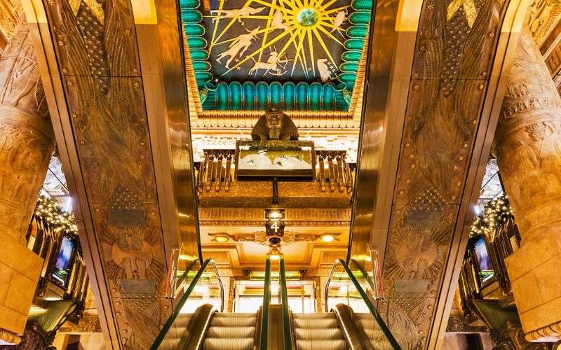 The Egyptian escalator at Harrods