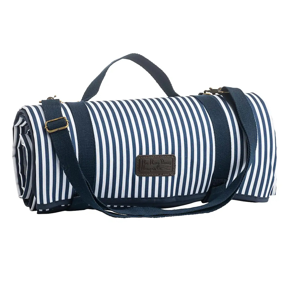NAVY ANF WHITE STRIPE PICNIC BLANKET