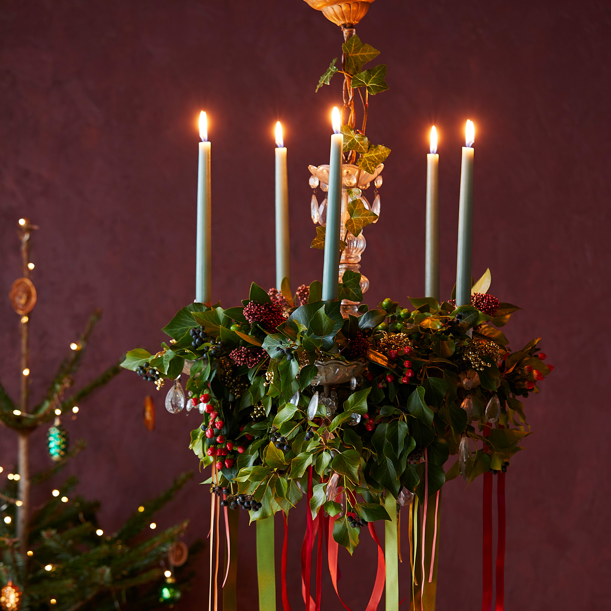 christmas decorating fruit