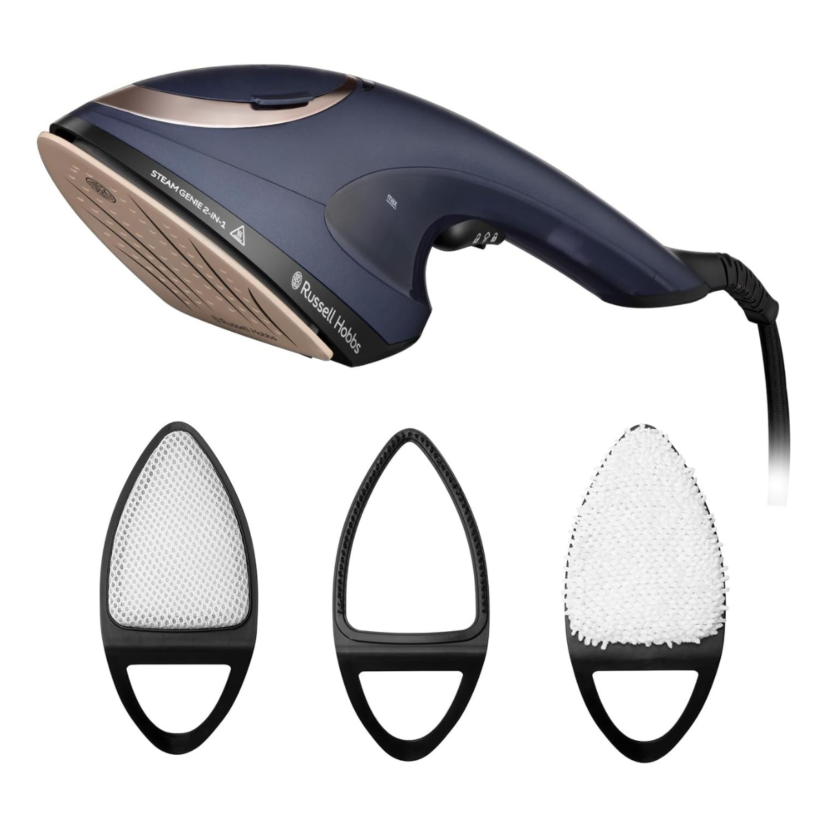 russell hobs steam genie with 3 replaceable garment steamer heads