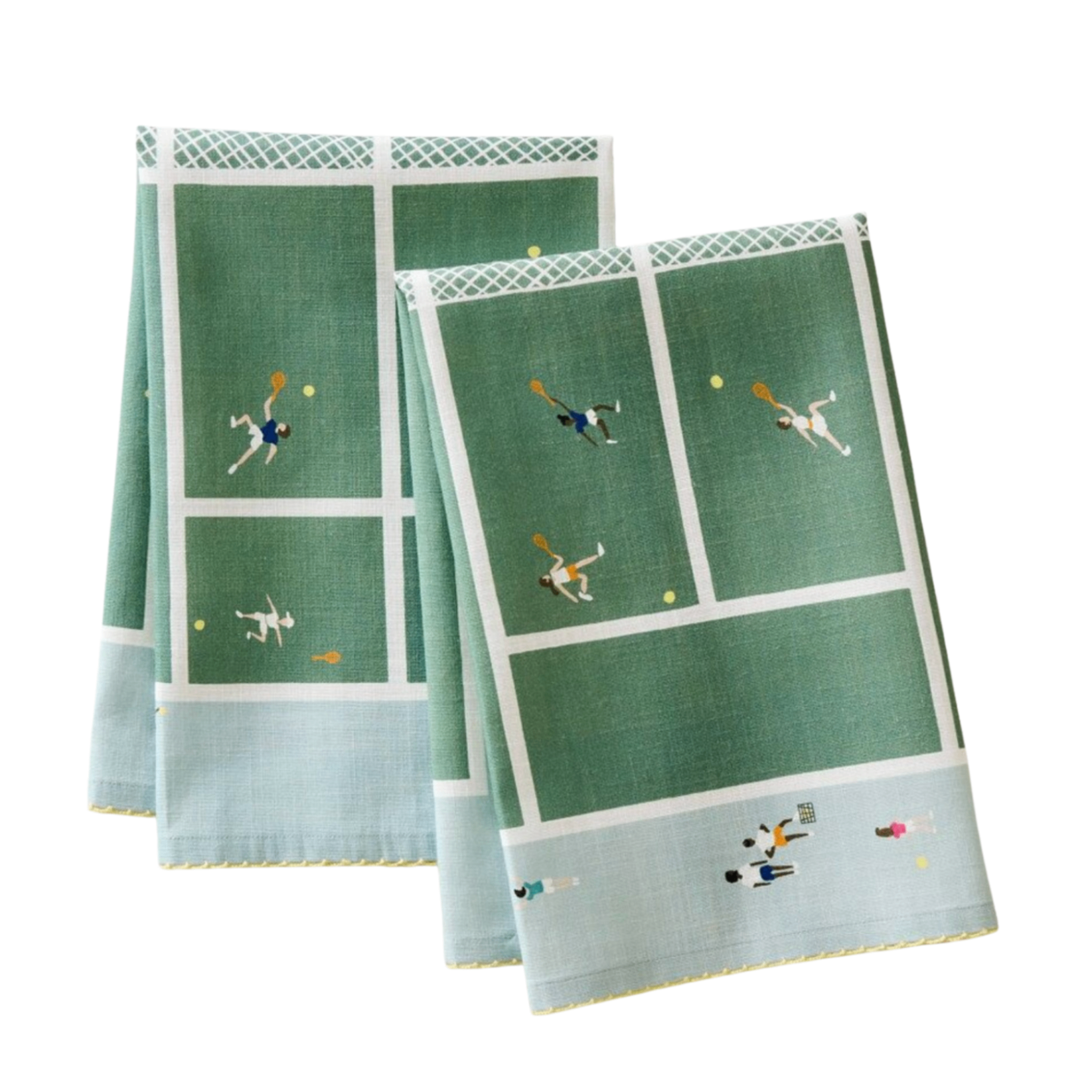 West Elm Embroidered Tennis Tea Towel