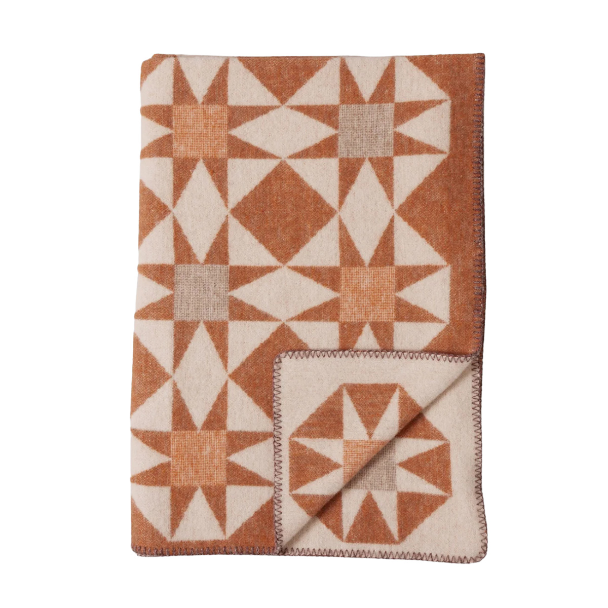 geometric star print throw