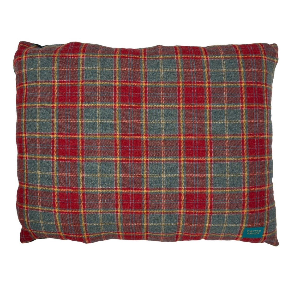 red tartan pet pillow bed