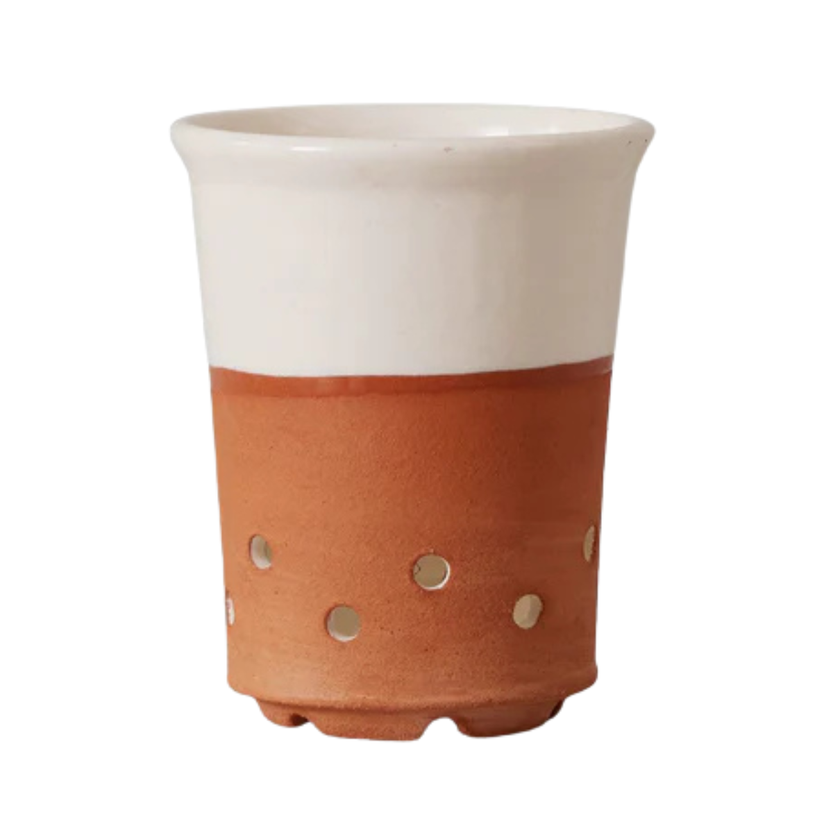 a terracotta cutlery drainer
