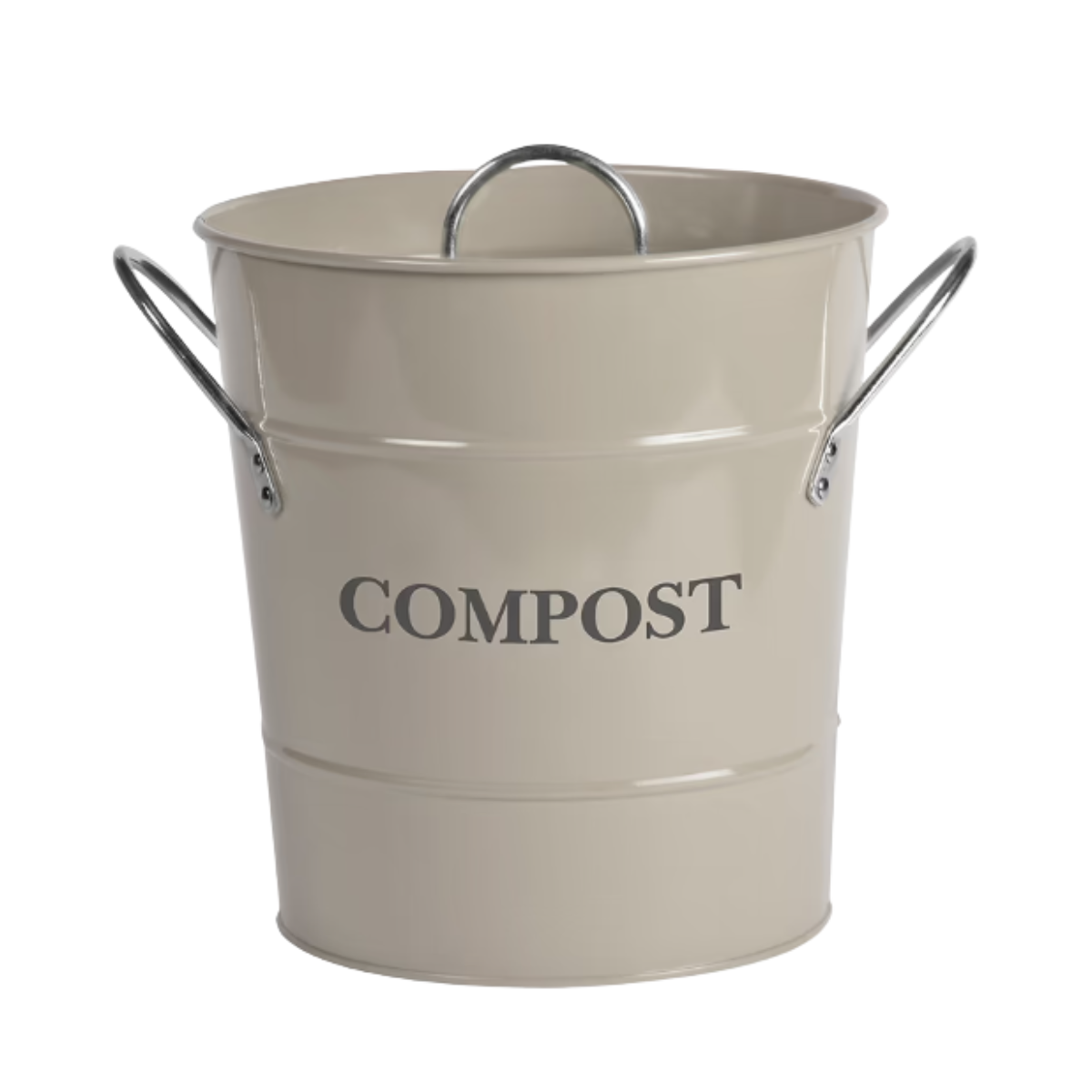 beige kitchen compost caddy