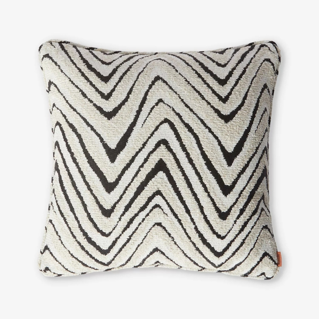 MISSONI home outdoor textured square cushion pictured on a white background