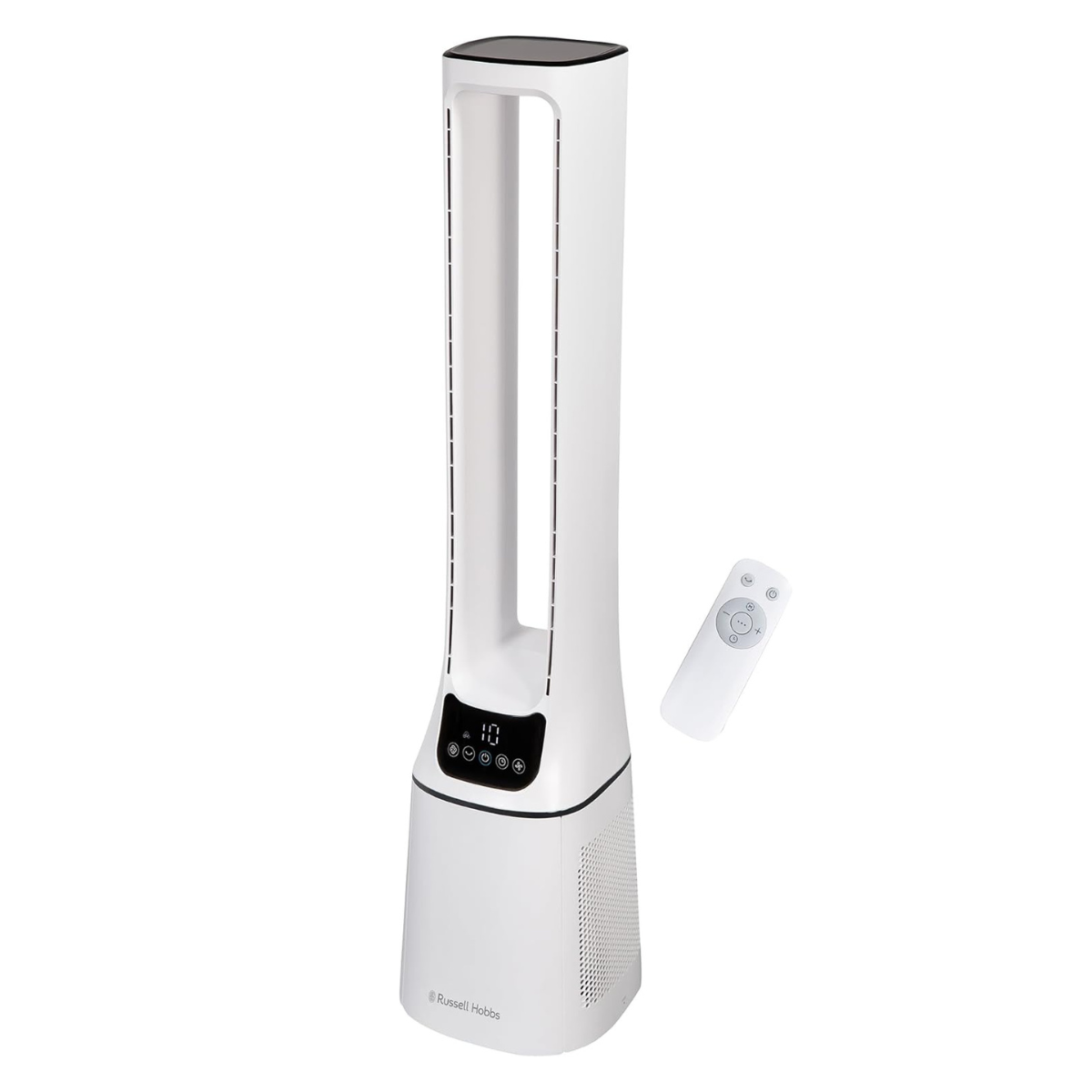 a white BLADELESS fan
