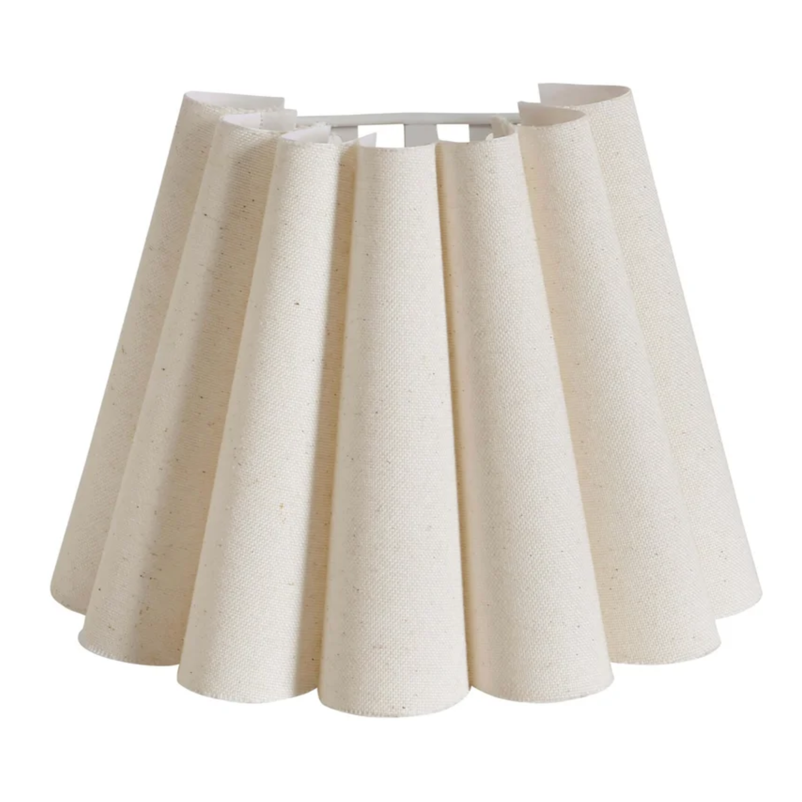 white linen pleated wall light