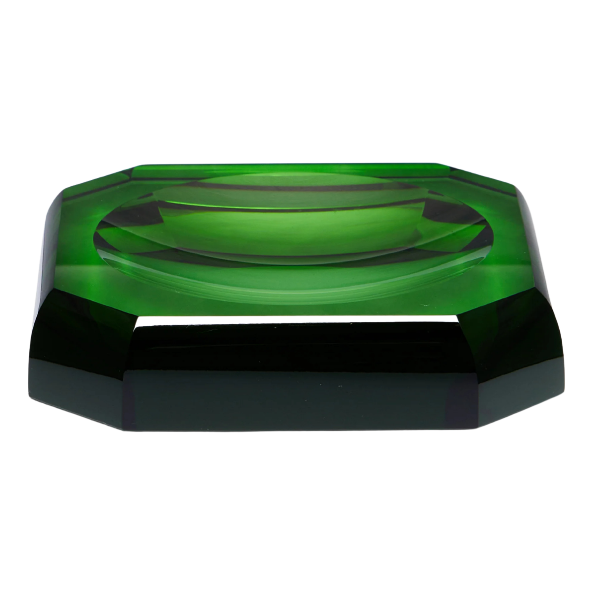 green crystal soap dish