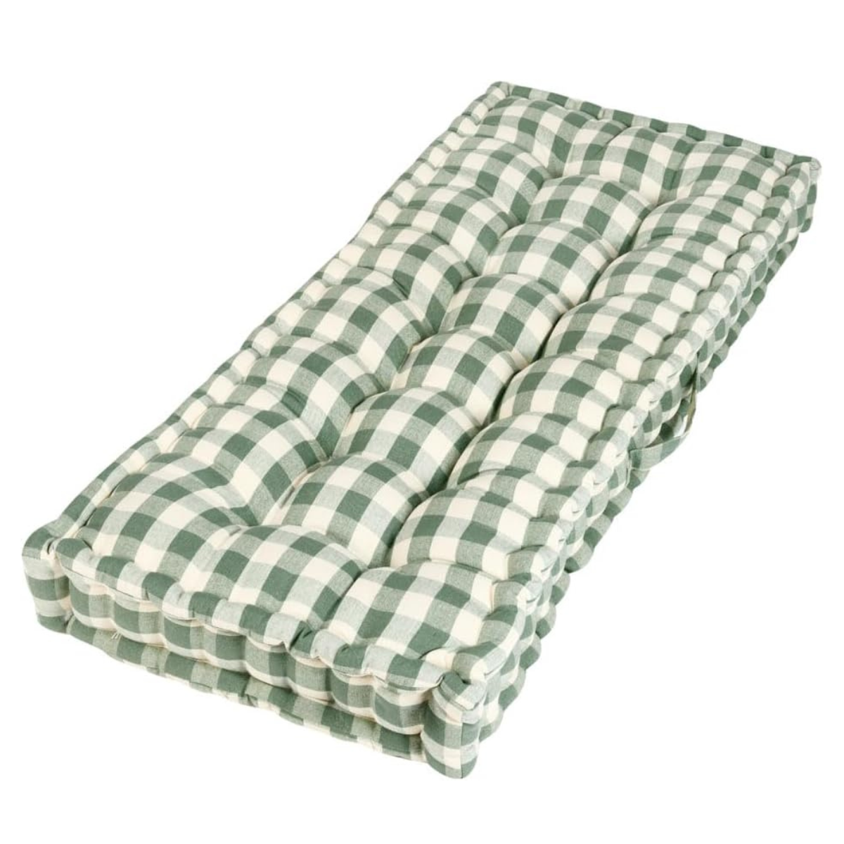 Dibor Green Gingham Bench Cushion