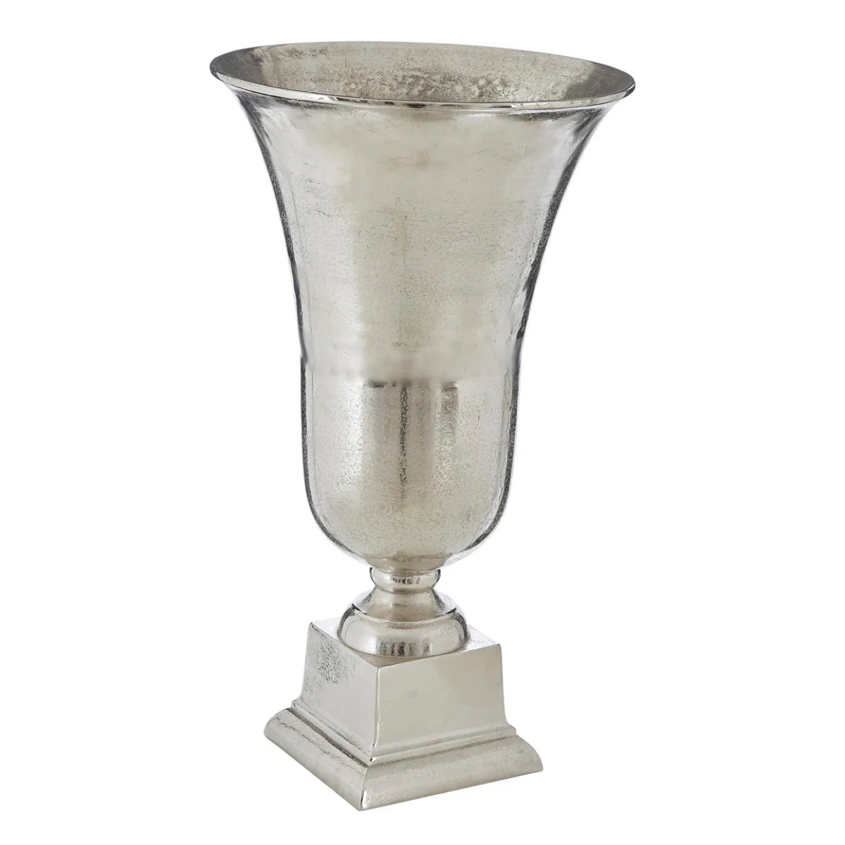 silver urn style vase