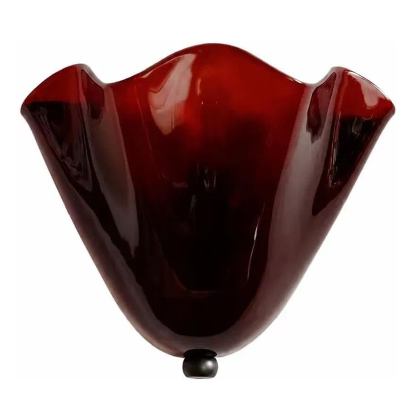 red shell glass sconce
