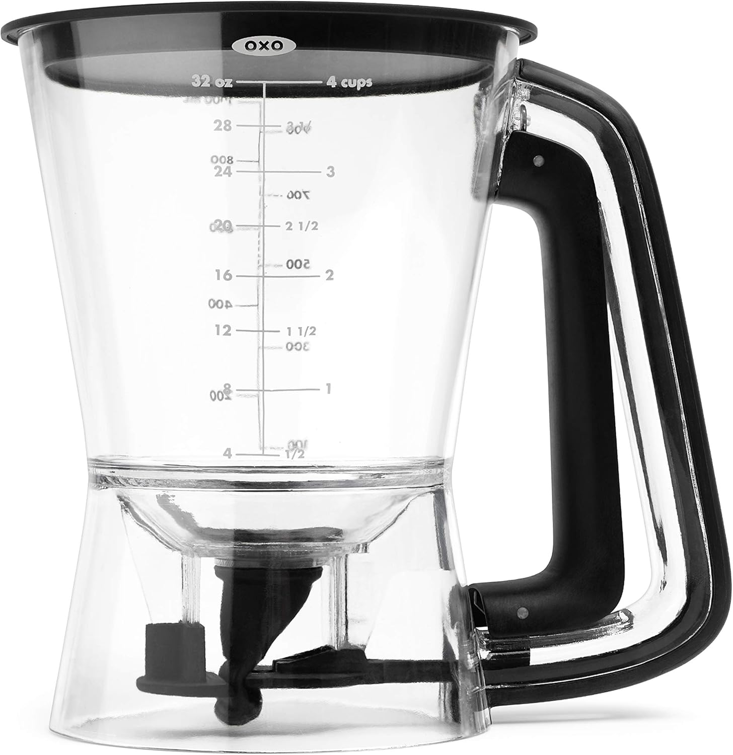 a clear plastic batter dispenser