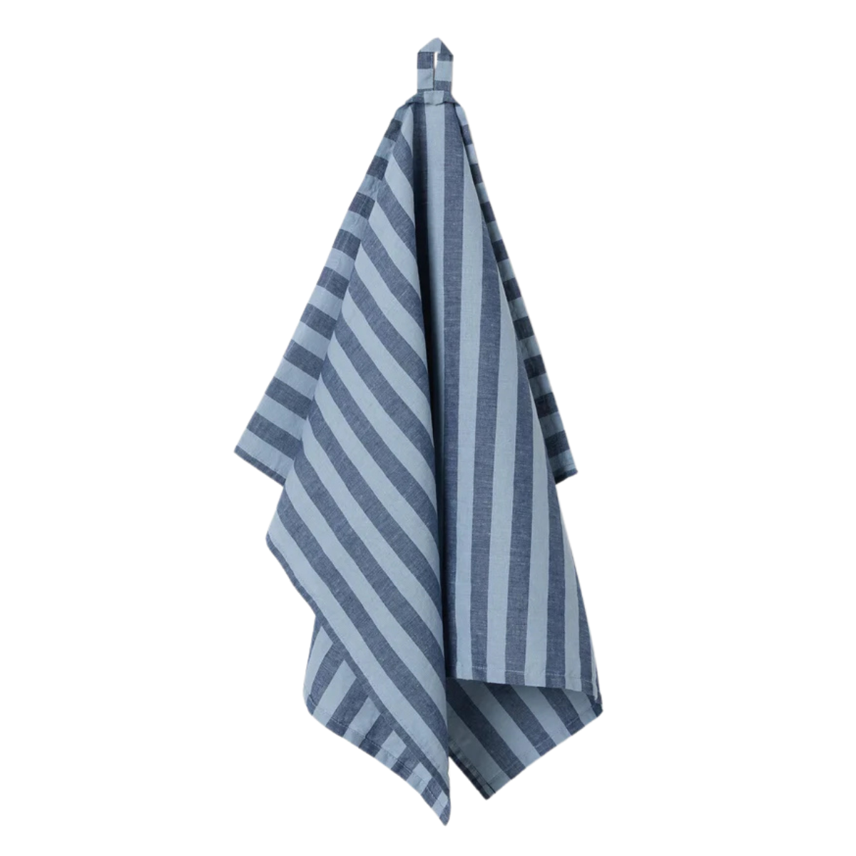 a blue stripe tea towel