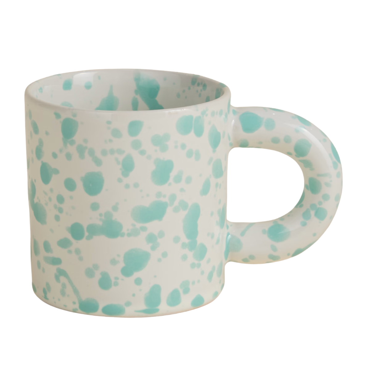 m&s mint green splatter print mug