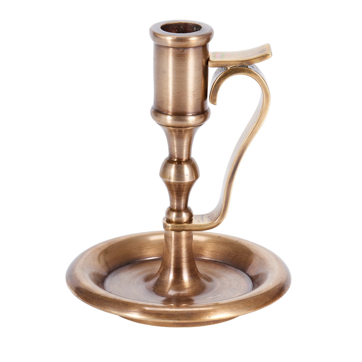 small brass candle stick with handle