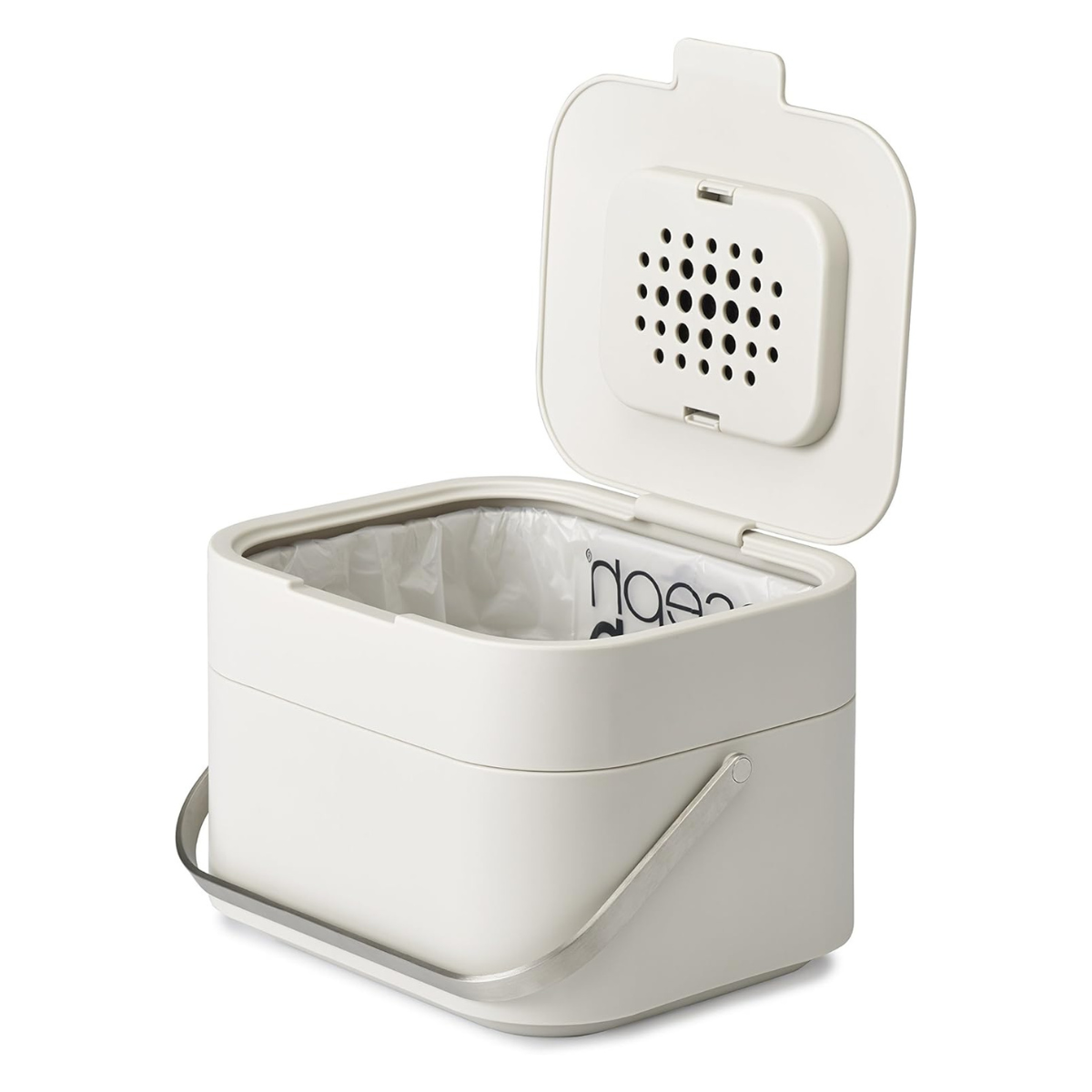 off white kitchen food waste bin